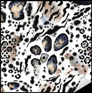 Abstract Leopard Print Pattern PNG Image