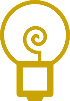 Abstract Lightbulb Icon PNG Image