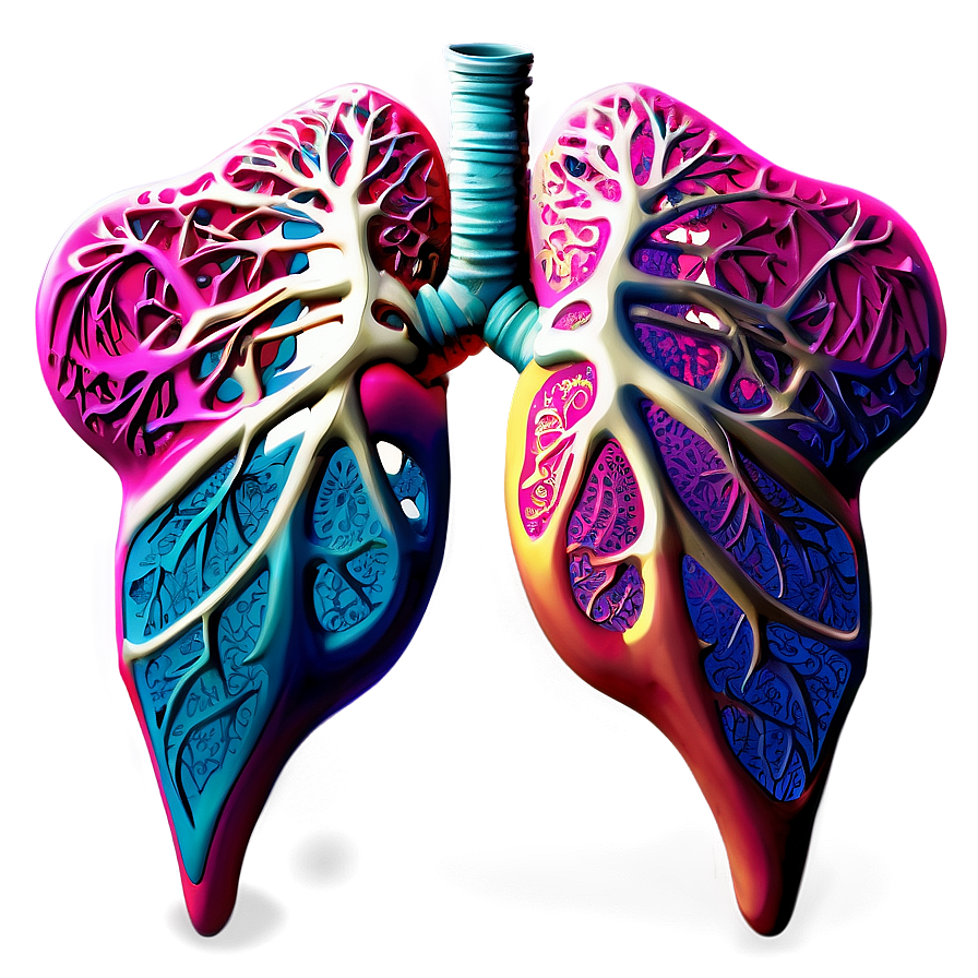 Abstract Lungs Design Png Vqc PNG Image