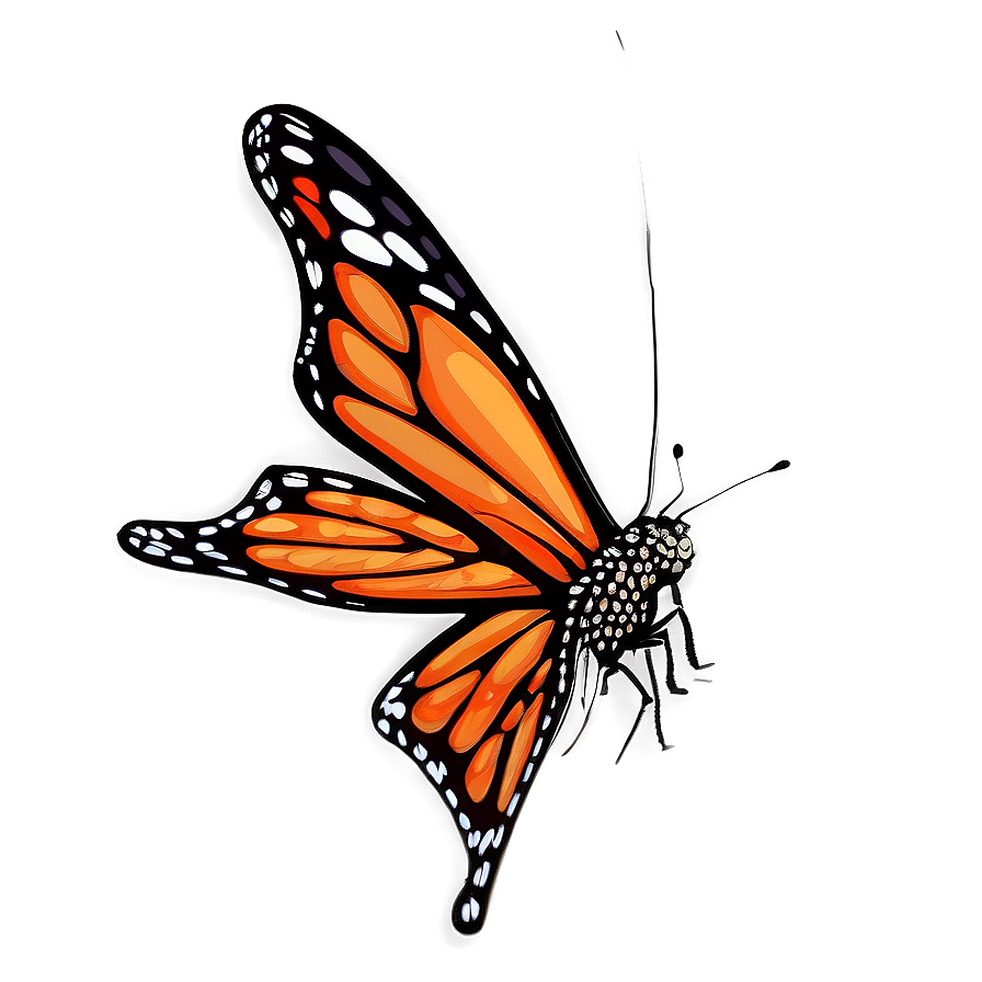 Abstract Monarch Butterfly Art Png Ids PNG Image