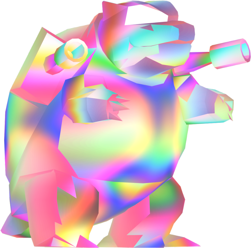 Abstract Multicolor Polygonal Figure PNG Image