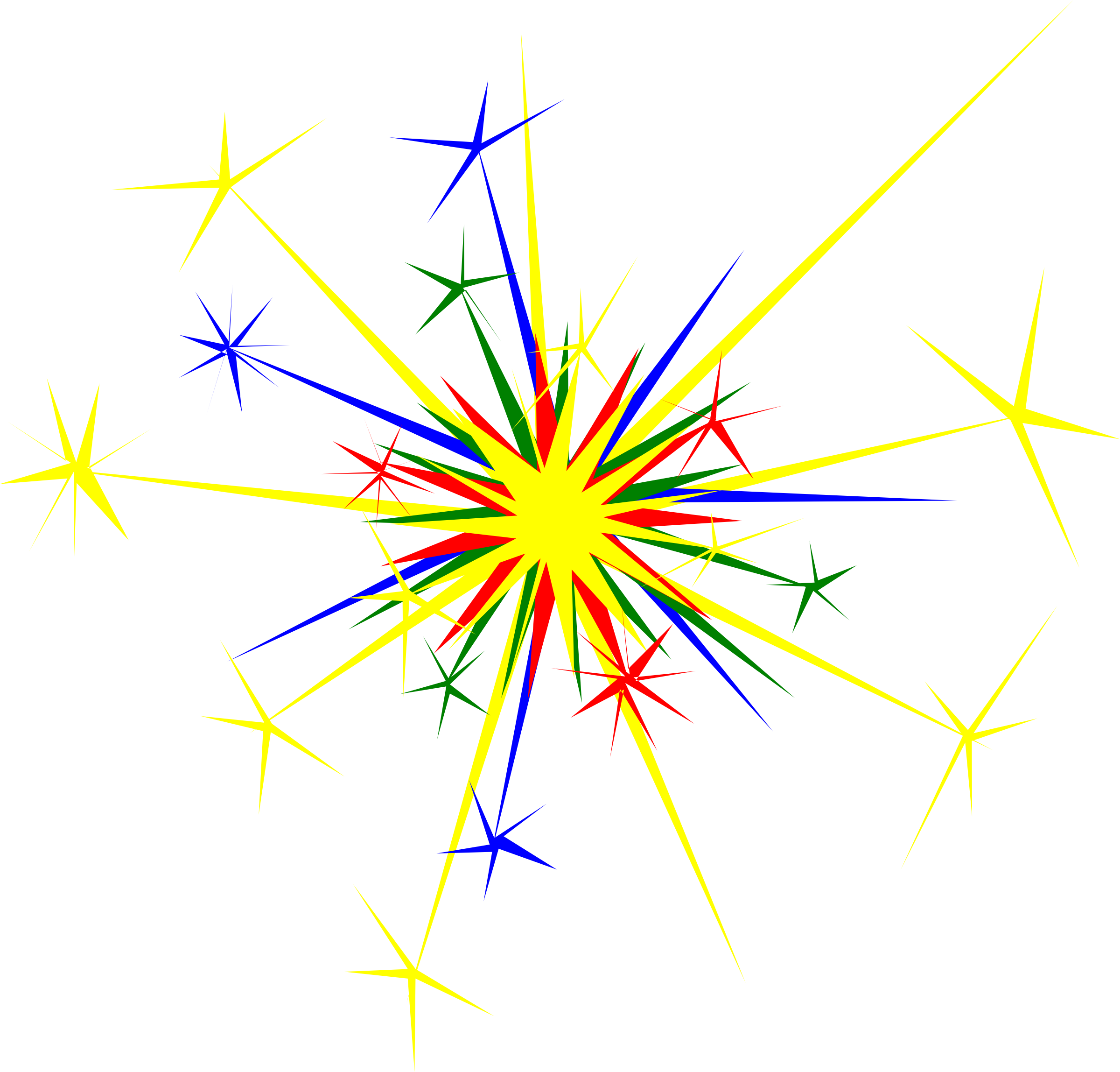 Abstract Multicolor Starburst Explosion PNG Image