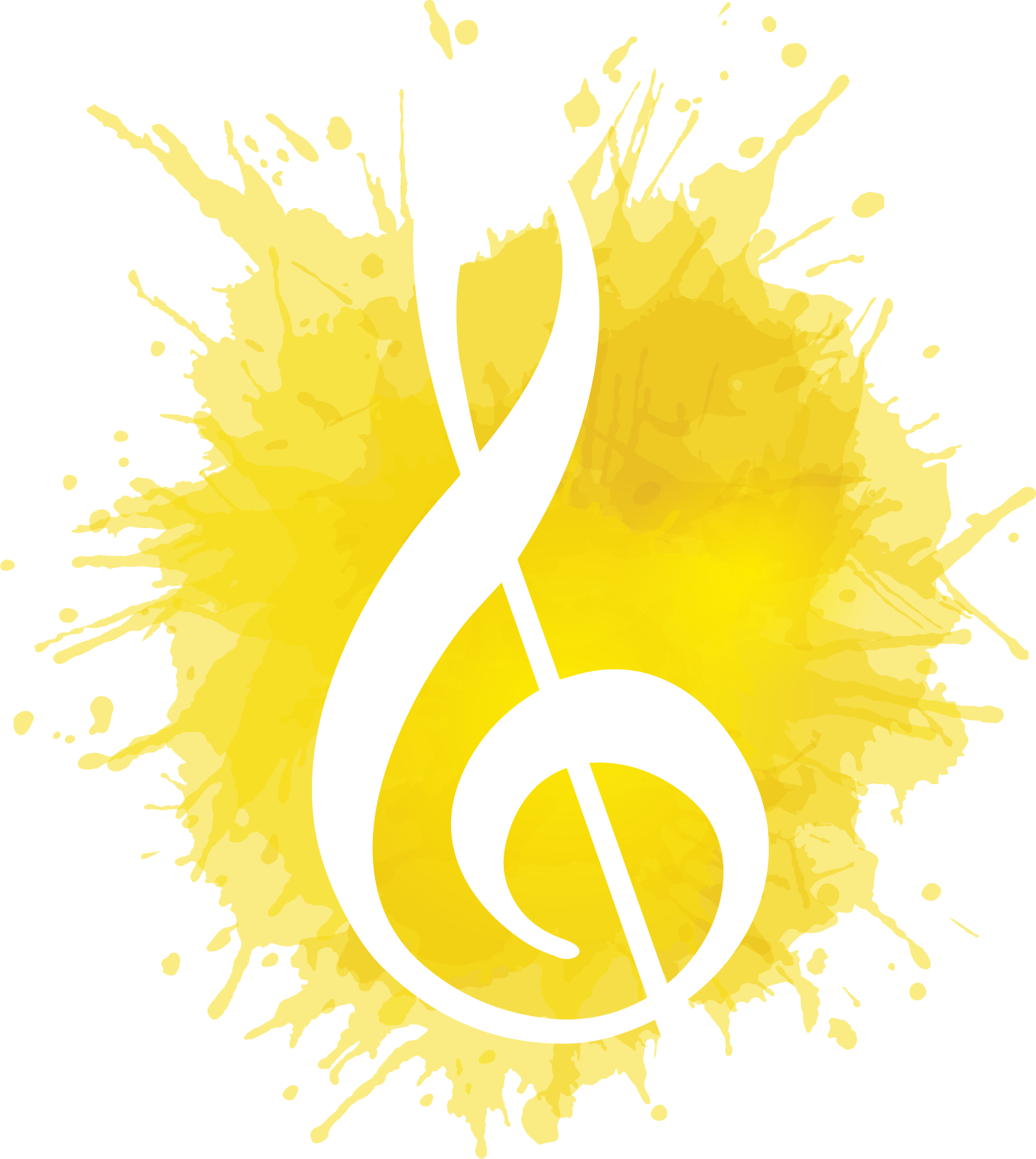 Abstract Musical Note Splash PNG Image