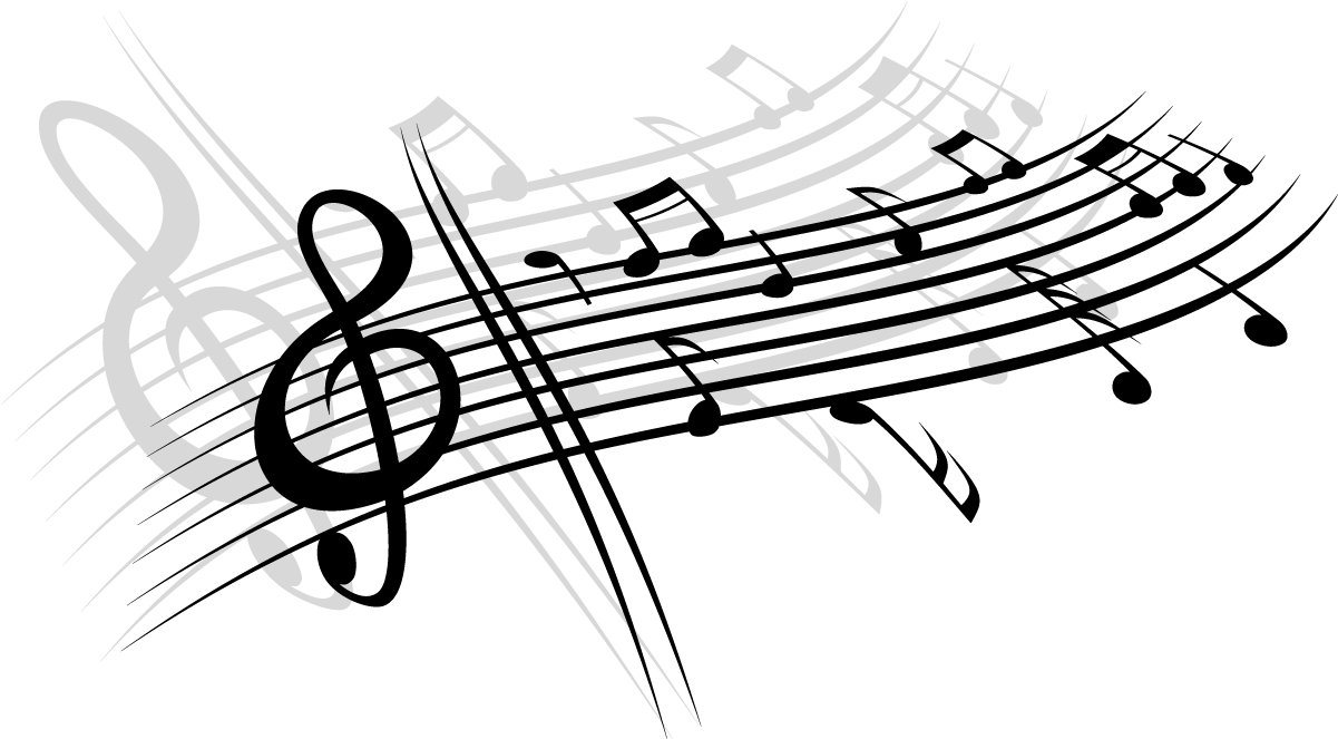 Abstract Musical Notes Design PNG Image