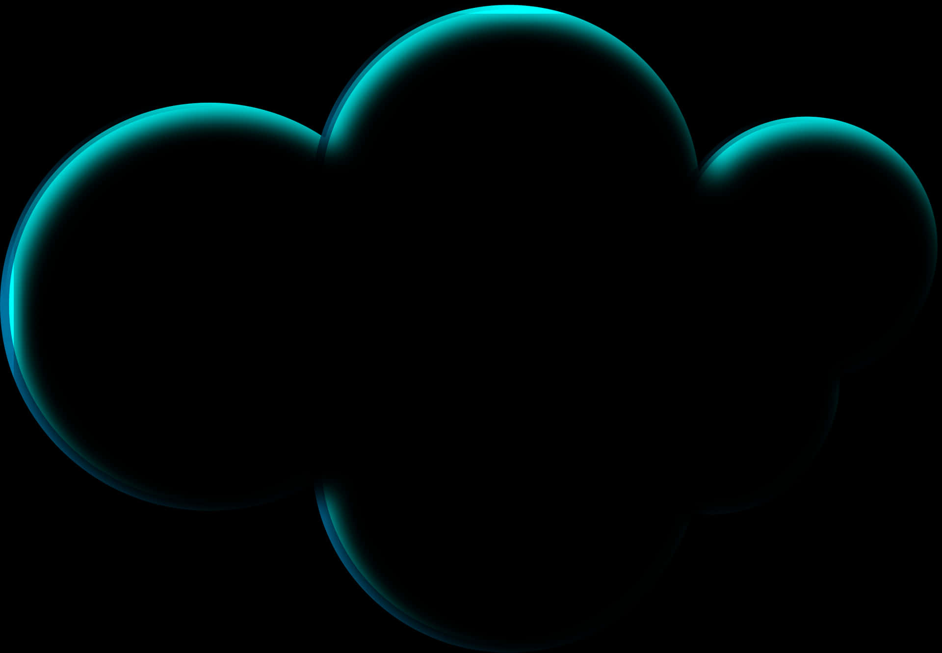 Abstract Neon Cloud Shape PNG Image