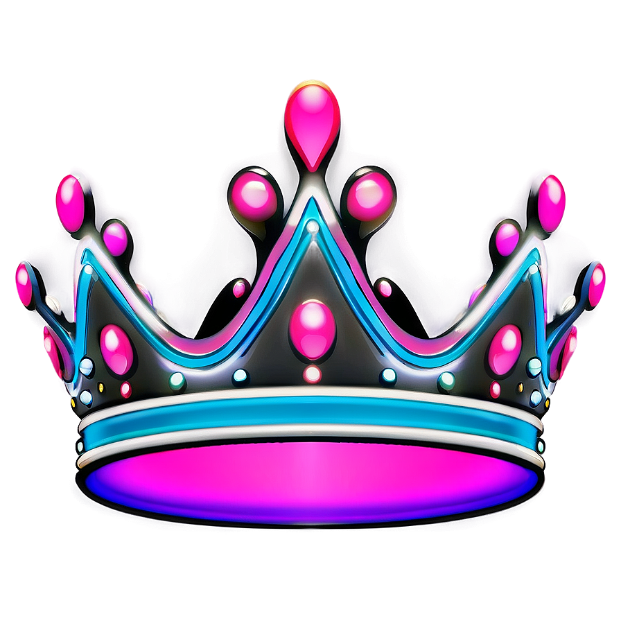 Abstract Neon Crown Png Bps PNG Image