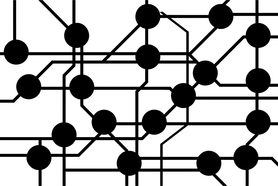 Abstract Network Topology Graphic PNG Image