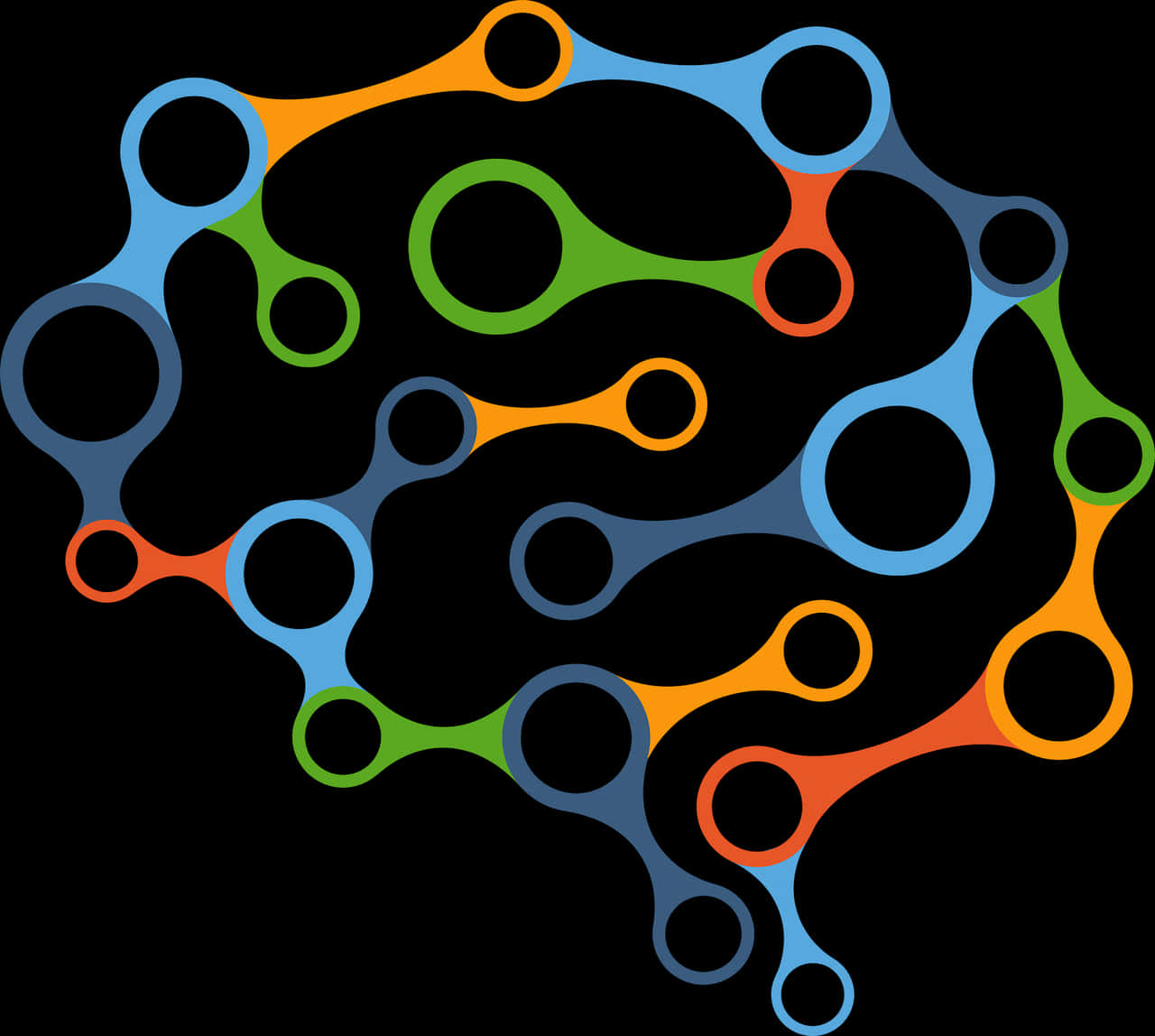 Abstract Neural Network Illustration PNG Image