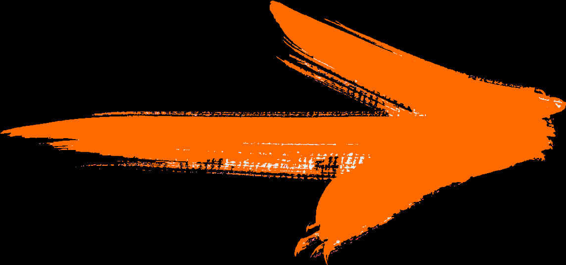 Abstract Orange Arrow Graphic PNG Image