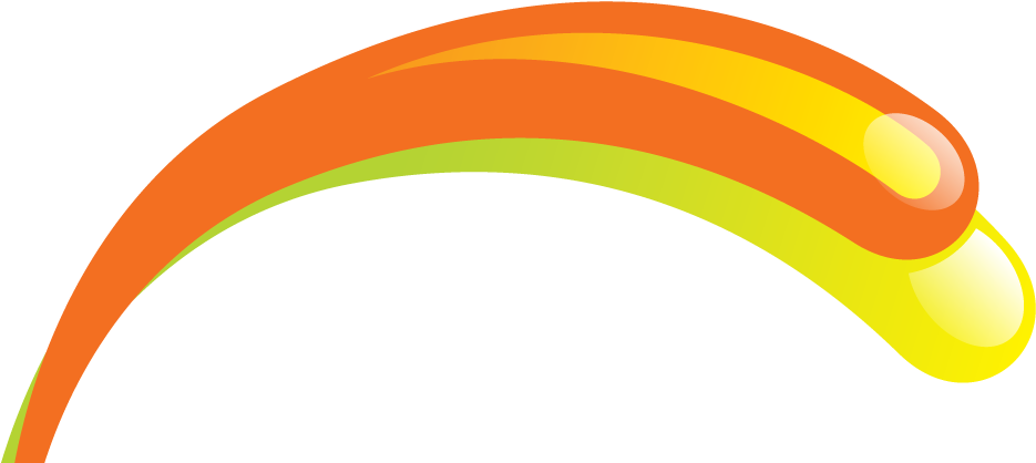 Abstract Orange Green Swoosh Graphic PNG Image