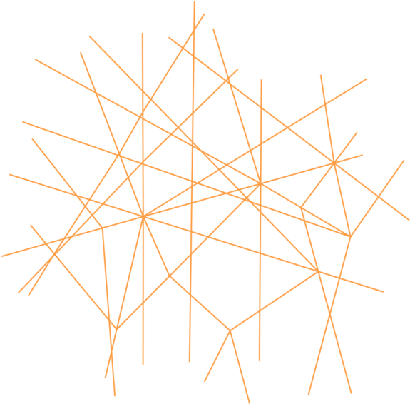 Abstract Orange Lattice Network PNG Image