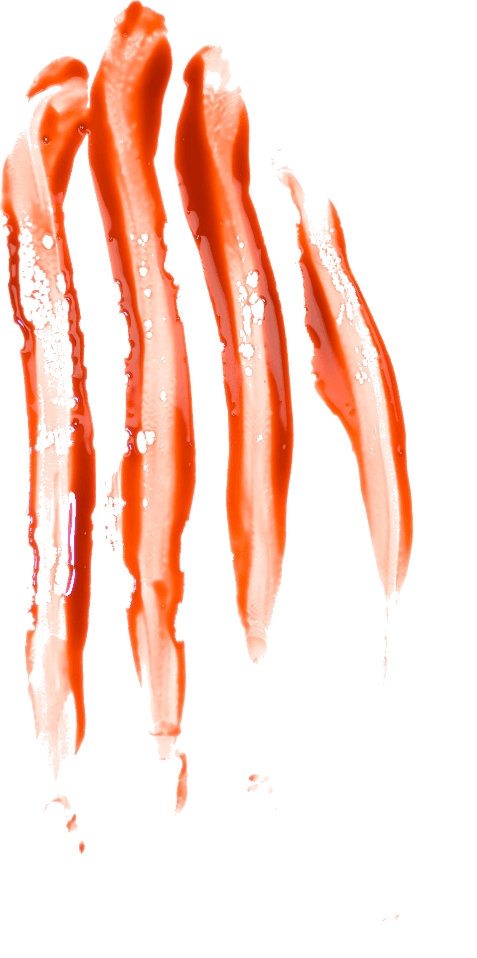 Abstract Orange Paint Strokes PNG Image