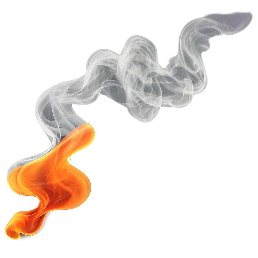 Abstract Orange Smoke Illustration Png Mus25 PNG Image