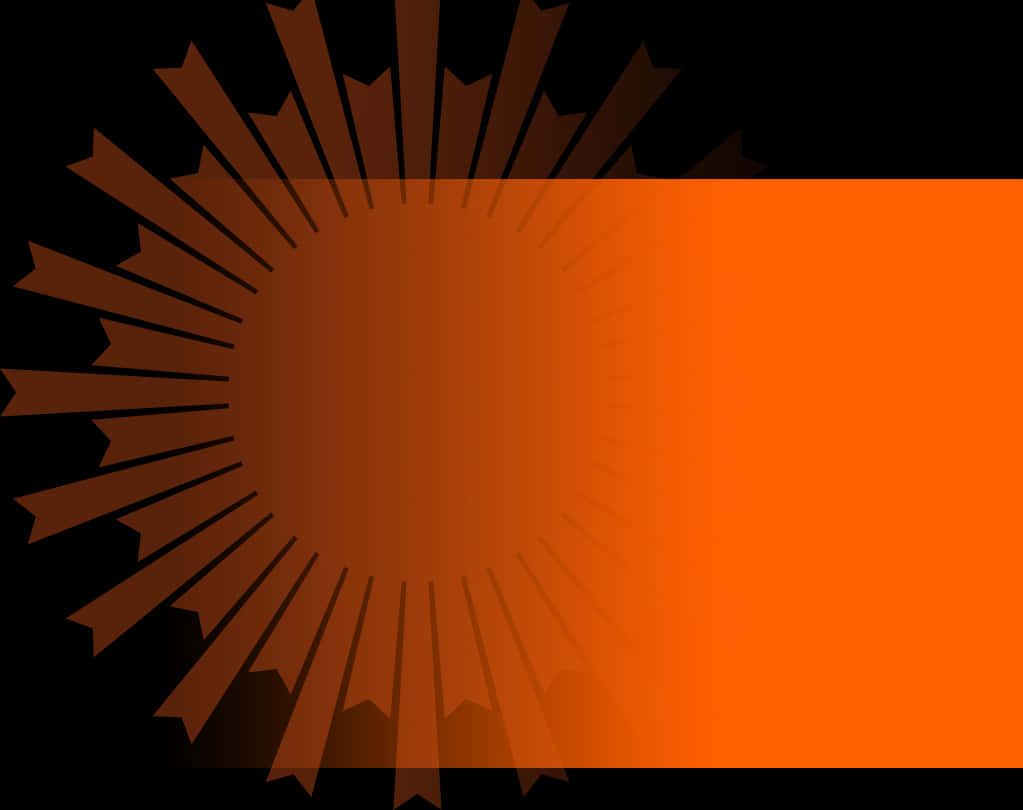 Abstract Orange Sunburst Background PNG Image