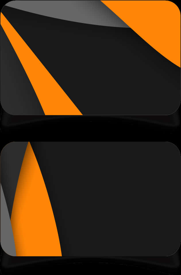 Abstract Orangeand Black Card Design PNG Image