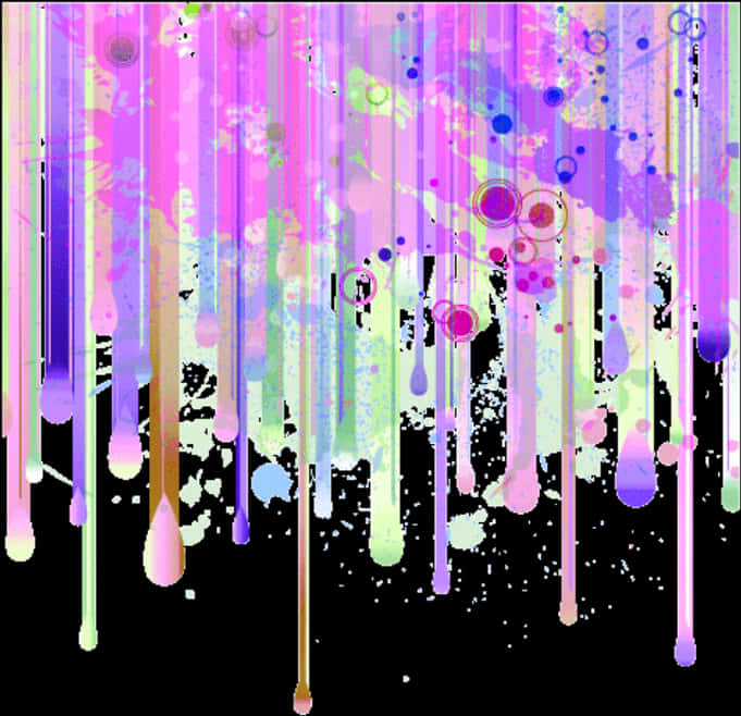 Abstract Paint Drip Artwork PNG Image