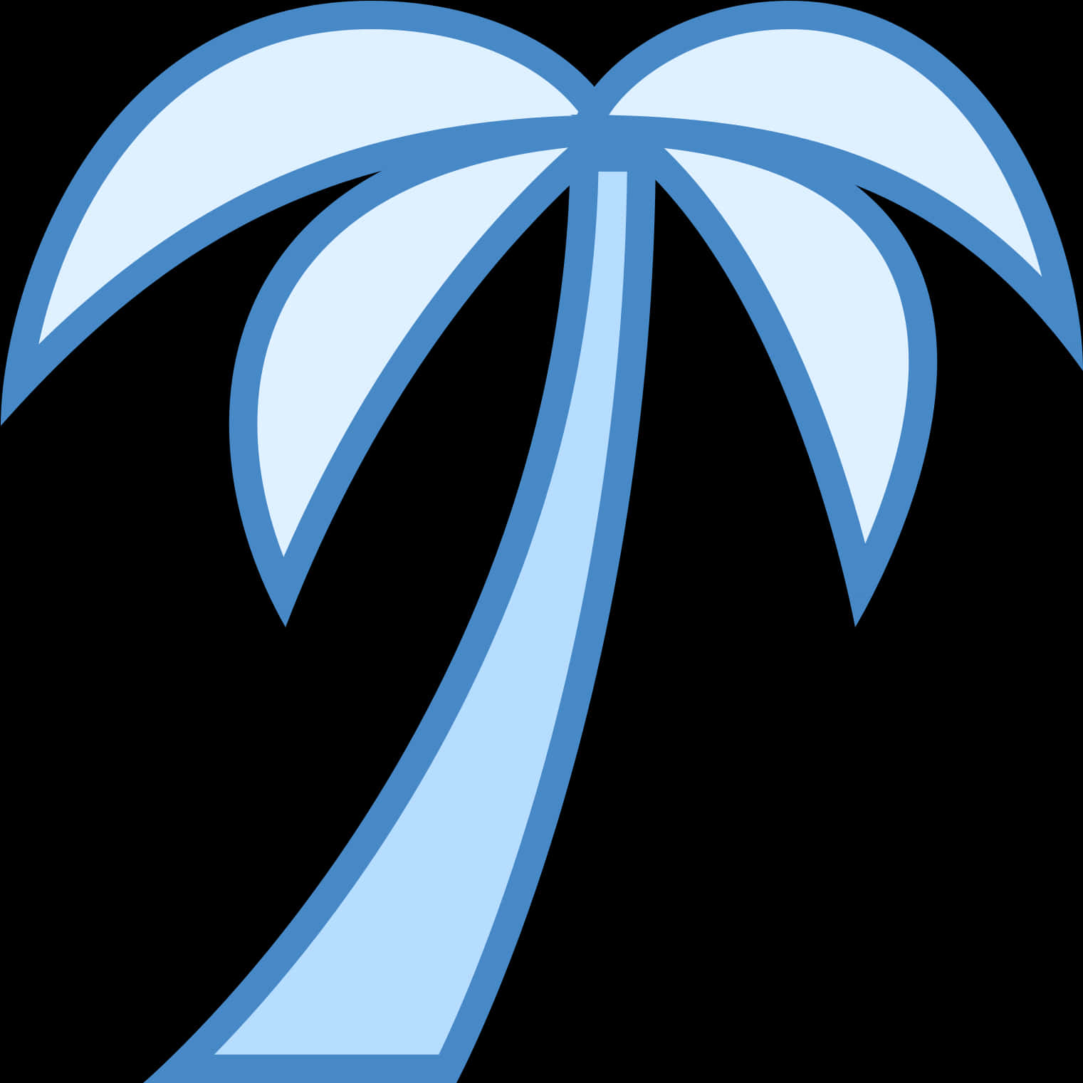 Abstract Palm Tree Icon PNG Image