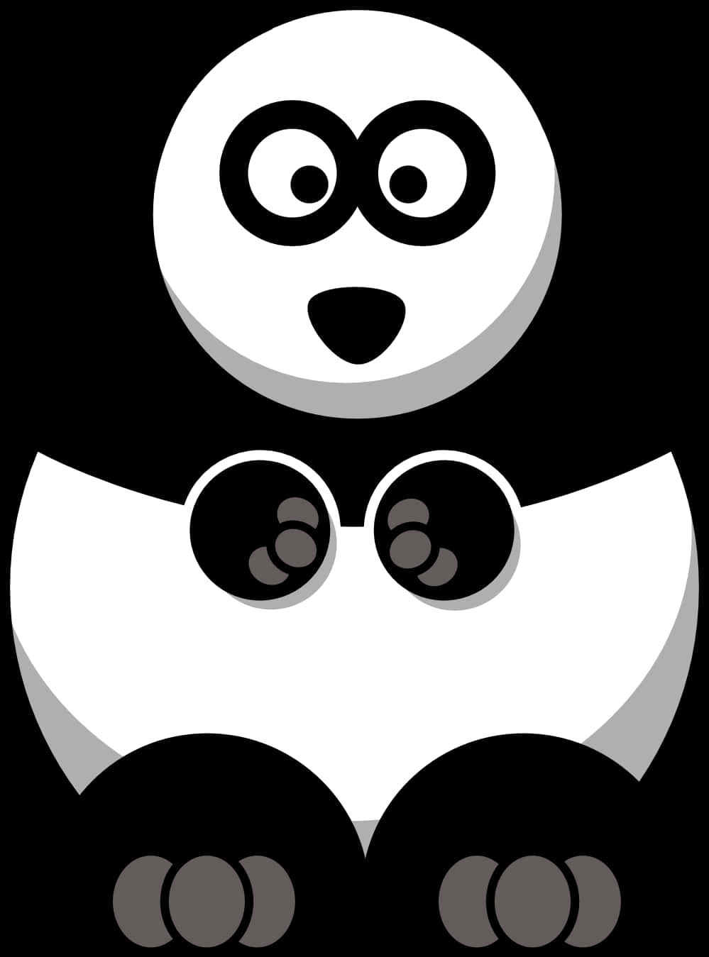 Abstract Panda Graphic PNG Image