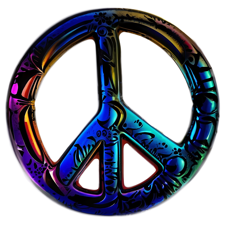 Abstract Peace Sign Art Png Flp PNG Image