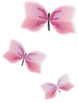 Abstract Pink Butterflieson Black PNG Image