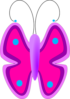 Abstract Pink Butterfly Graphic PNG Image