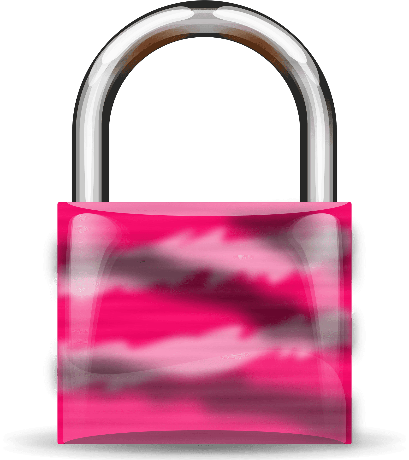 Abstract Pink Padlock PNG Image