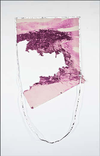 Abstract Pink Torn Paper Art PNG Image