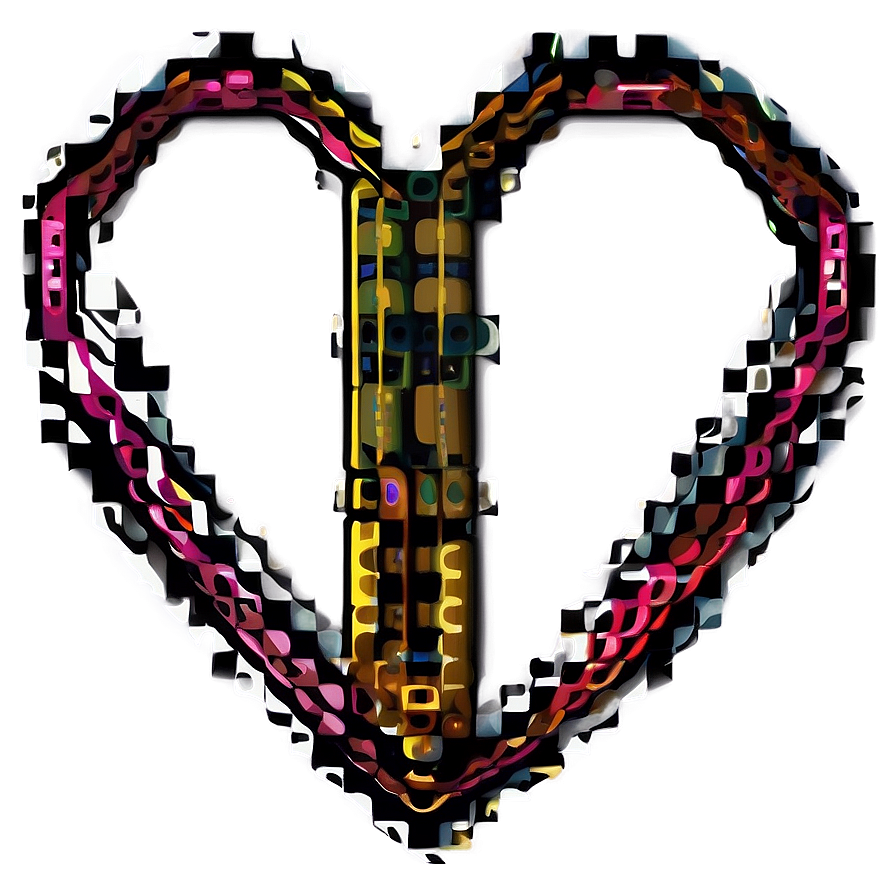 Abstract Pixel Heart Png 35 PNG Image