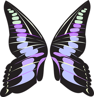 Abstract Purple Butterfly Illustration PNG Image