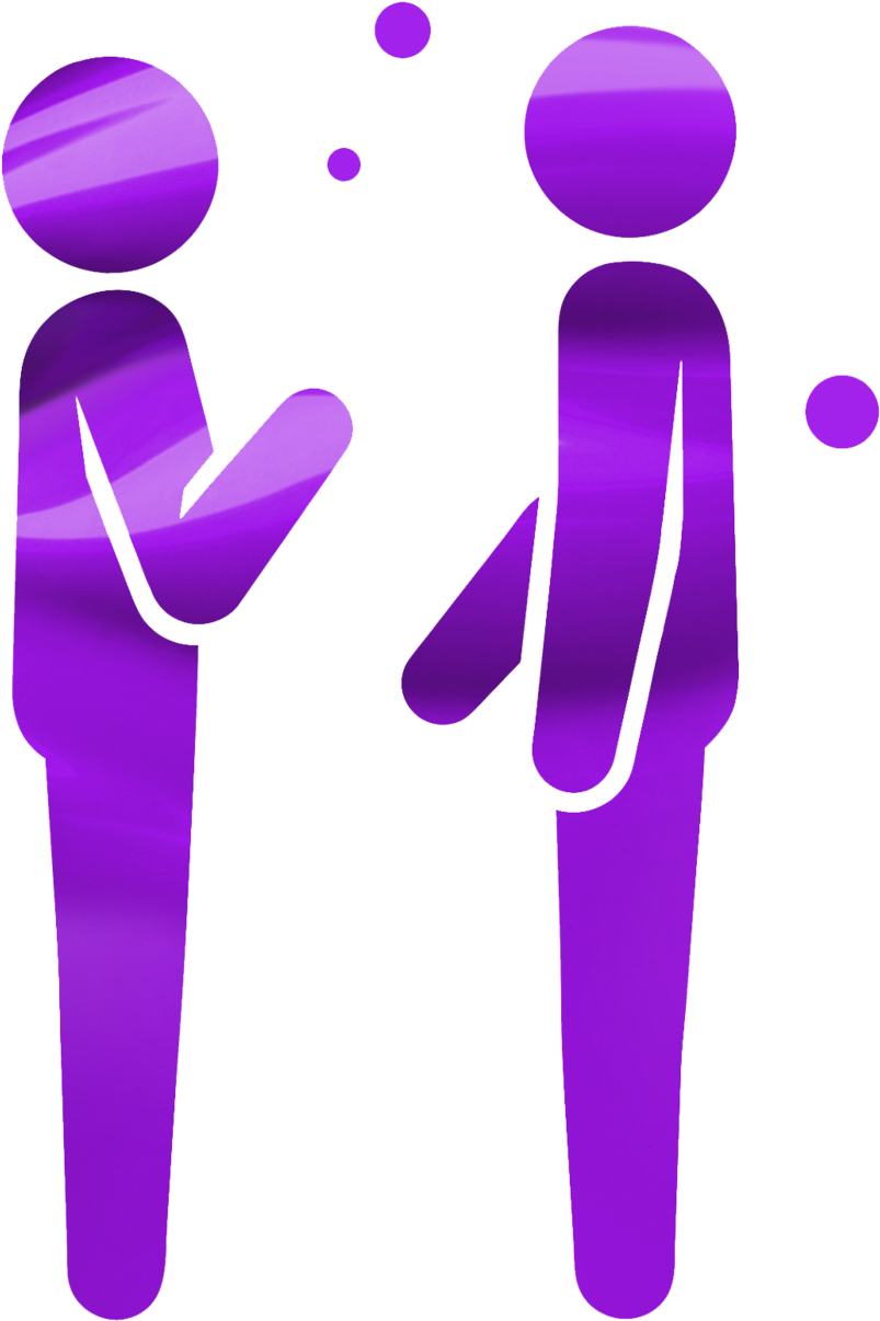 Abstract Purple Figures Communication PNG Image