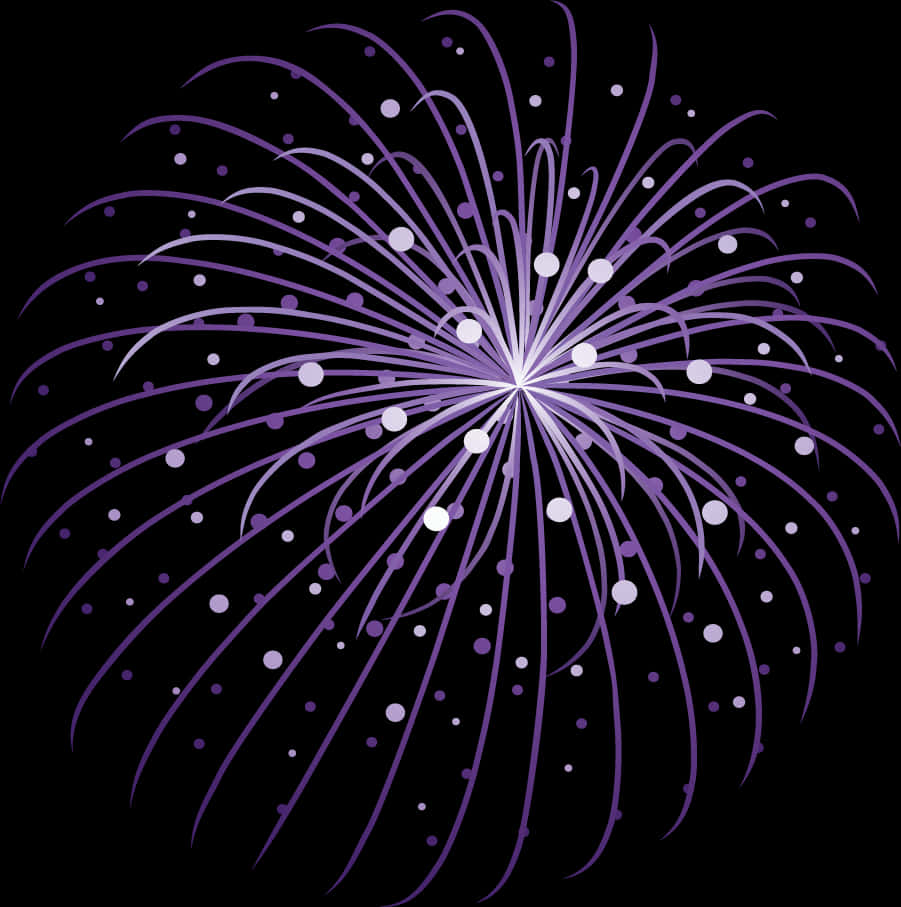 Abstract Purple Firework Illustration PNG Image