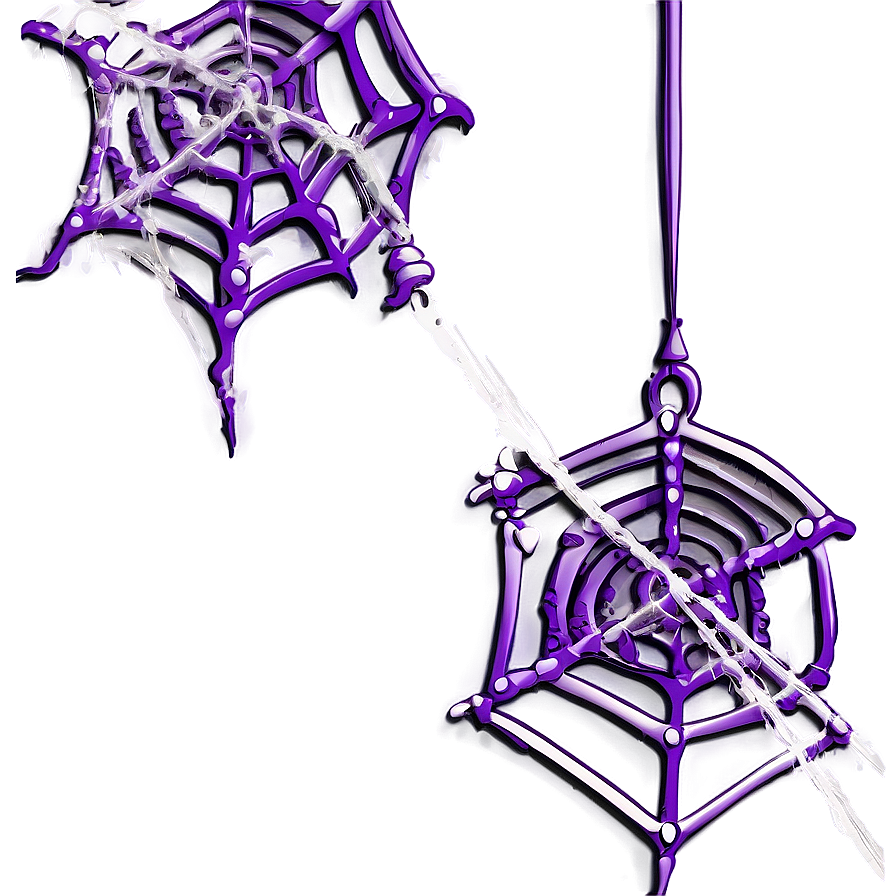 Abstract Purple Spider Web Art PNG Image