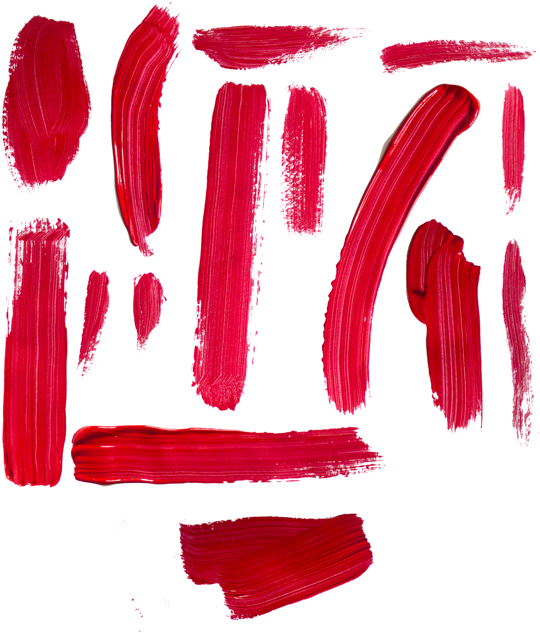 Abstract Red Brushstrokes Texture PNG Image