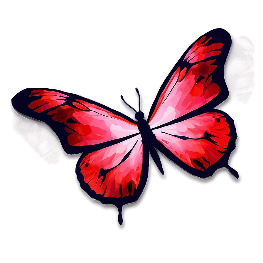 Abstract Red Butterfly Png 06122024 PNG Image