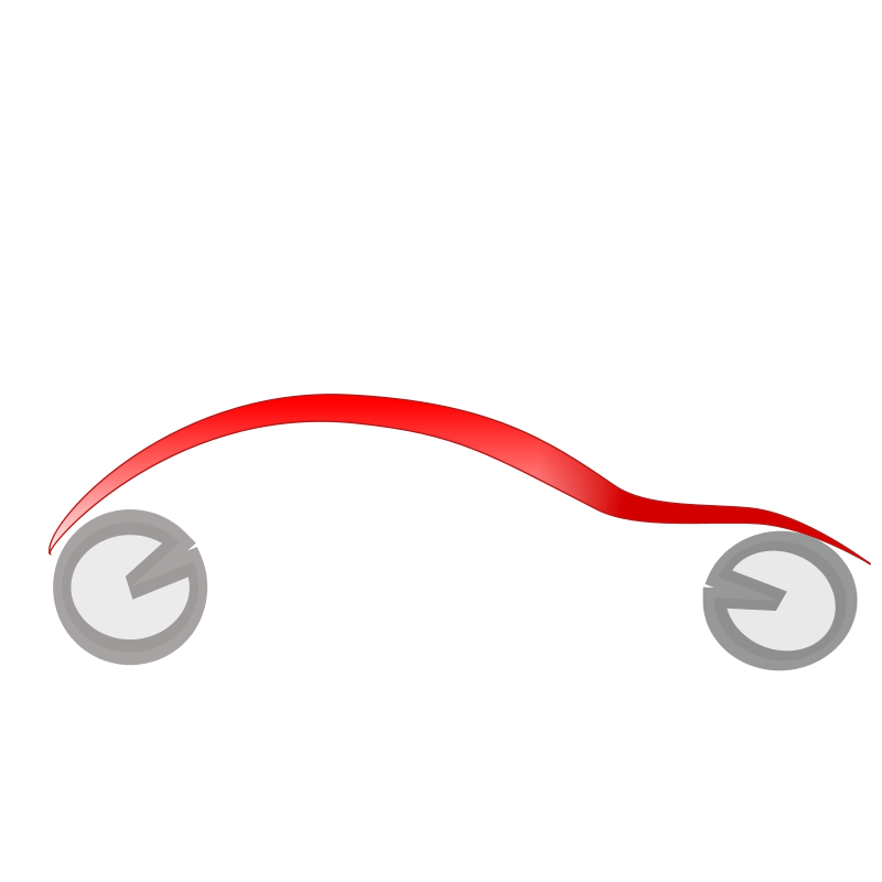 Abstract Red Car Silhouette PNG Image