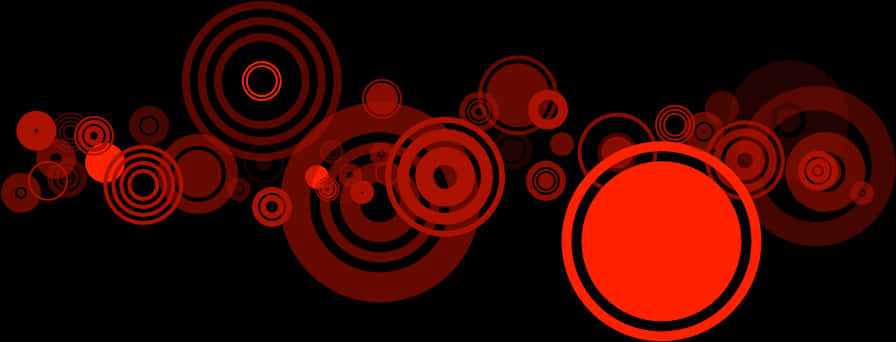 Abstract Red Circles Design PNG Image