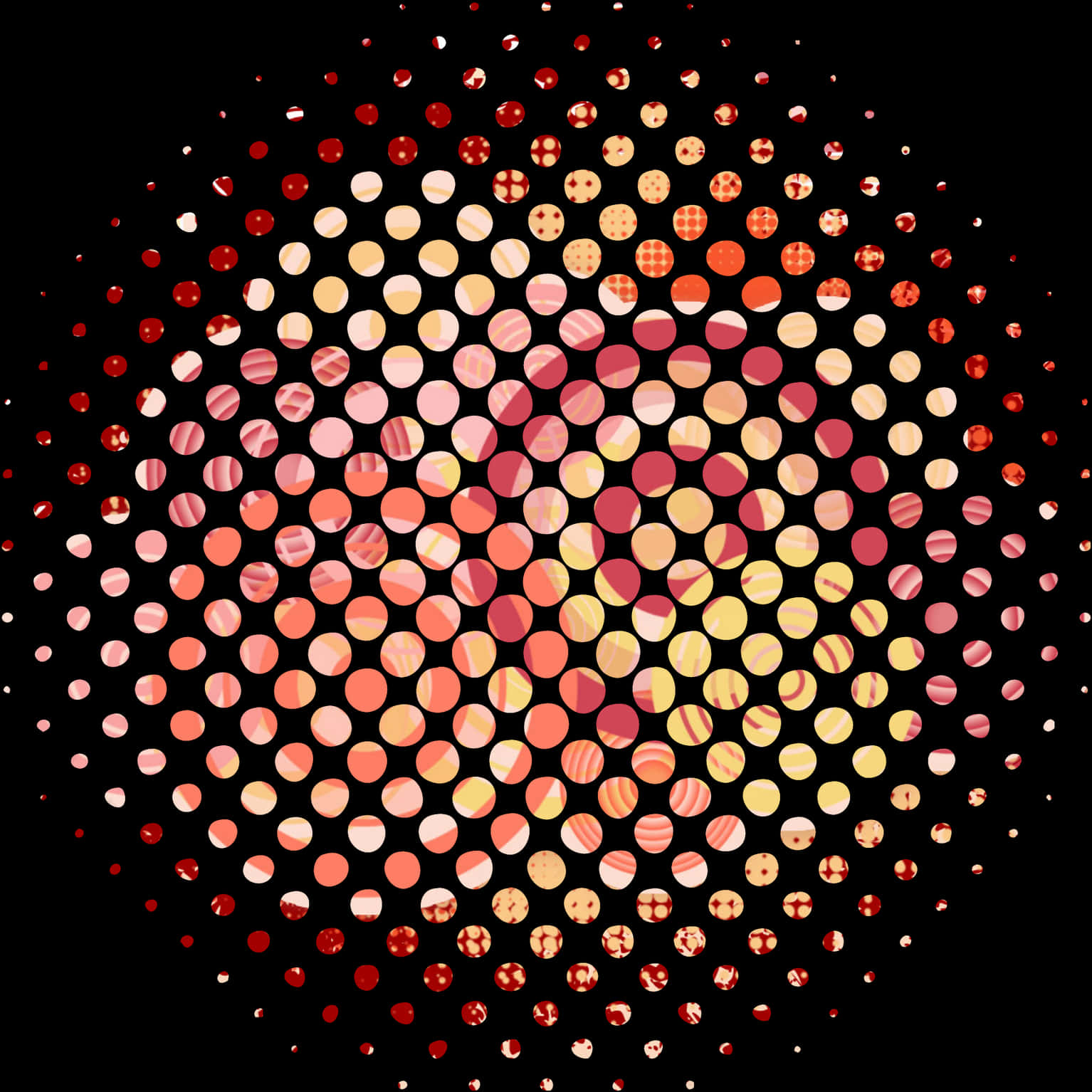 Abstract Red Dot Gradient Texture PNG Image