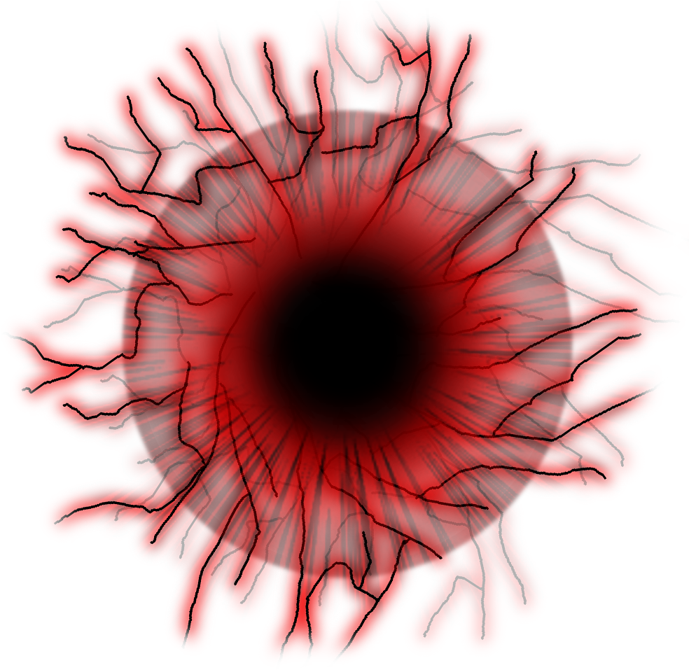 Abstract Red Energy Flower PNG Image