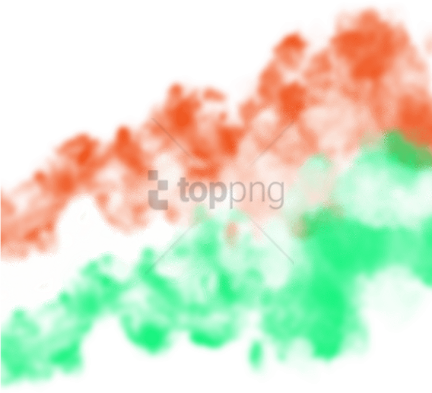 Abstract Red Green Smoke Design PNG Image