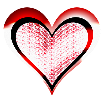 Abstract Red Heart Design PNG Image