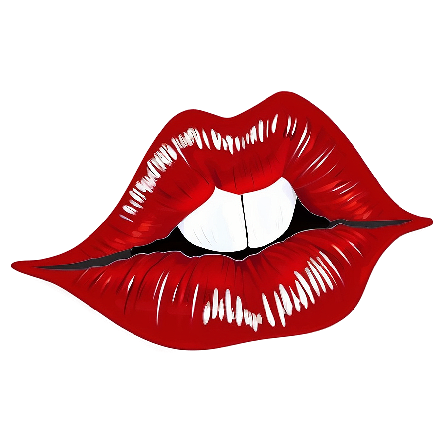 Abstract Red Lips Painting Png Cfm PNG Image