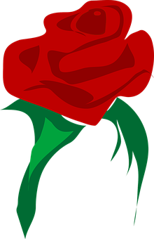 Abstract Red Rose Vector Art PNG Image