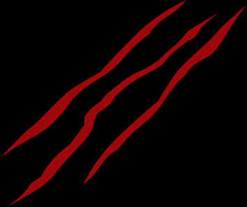 Abstract Red Scar Design PNG Image