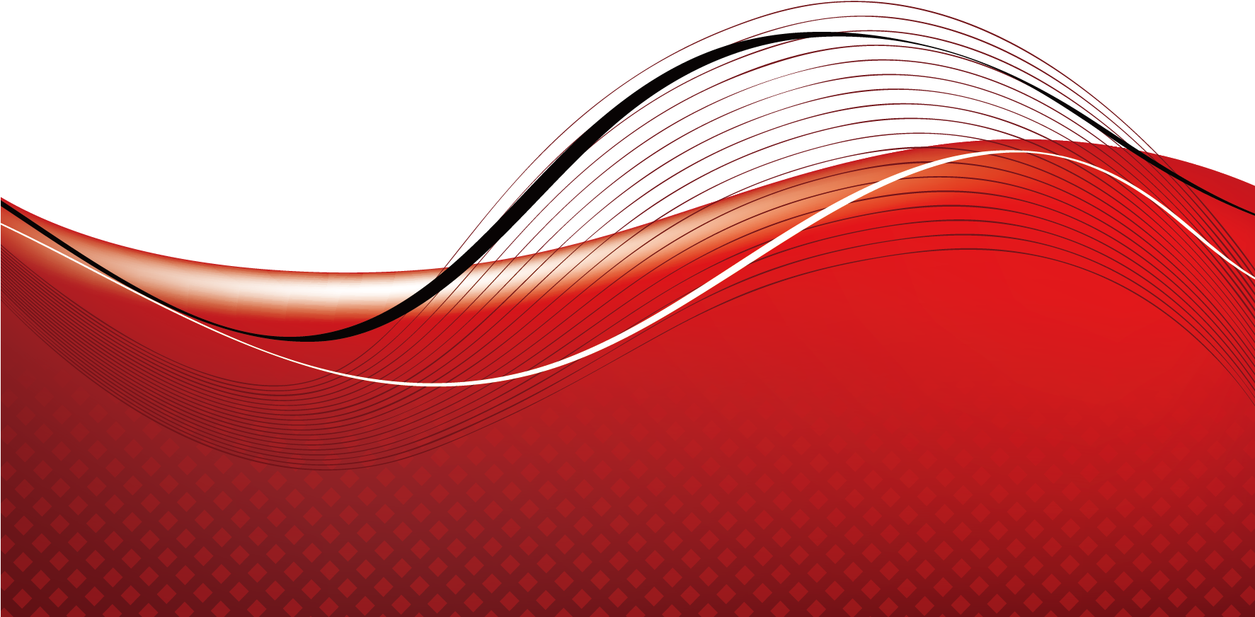 Abstract Red Wave Design PNG Image