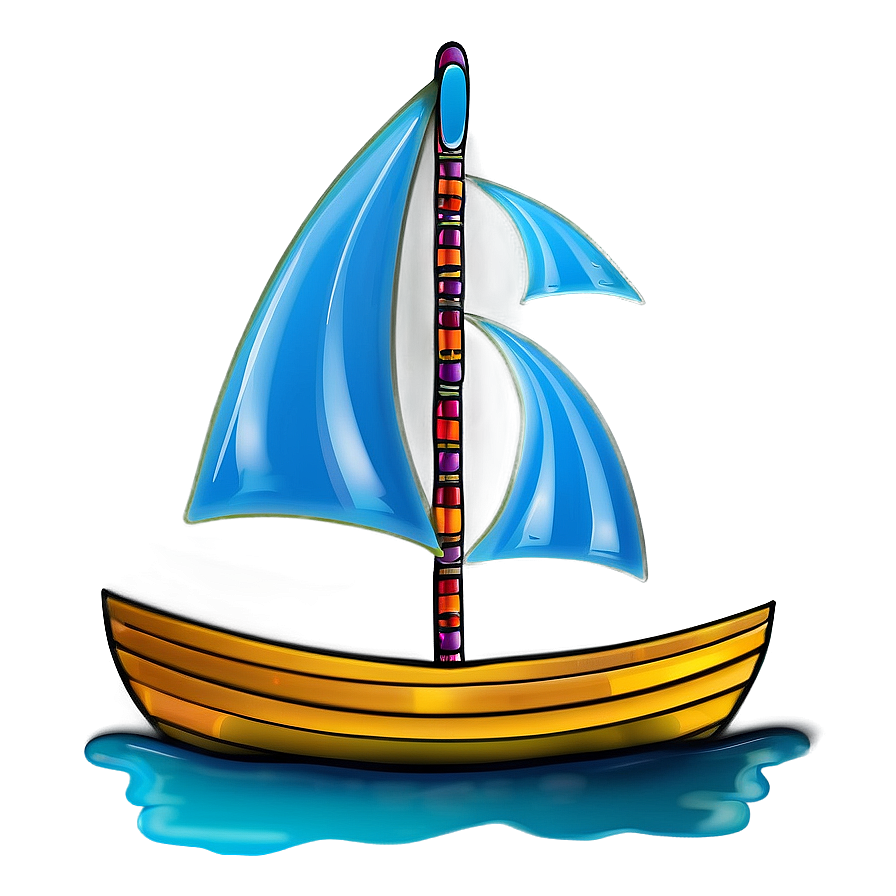 Abstract Sailboat Art Png Gvw PNG Image