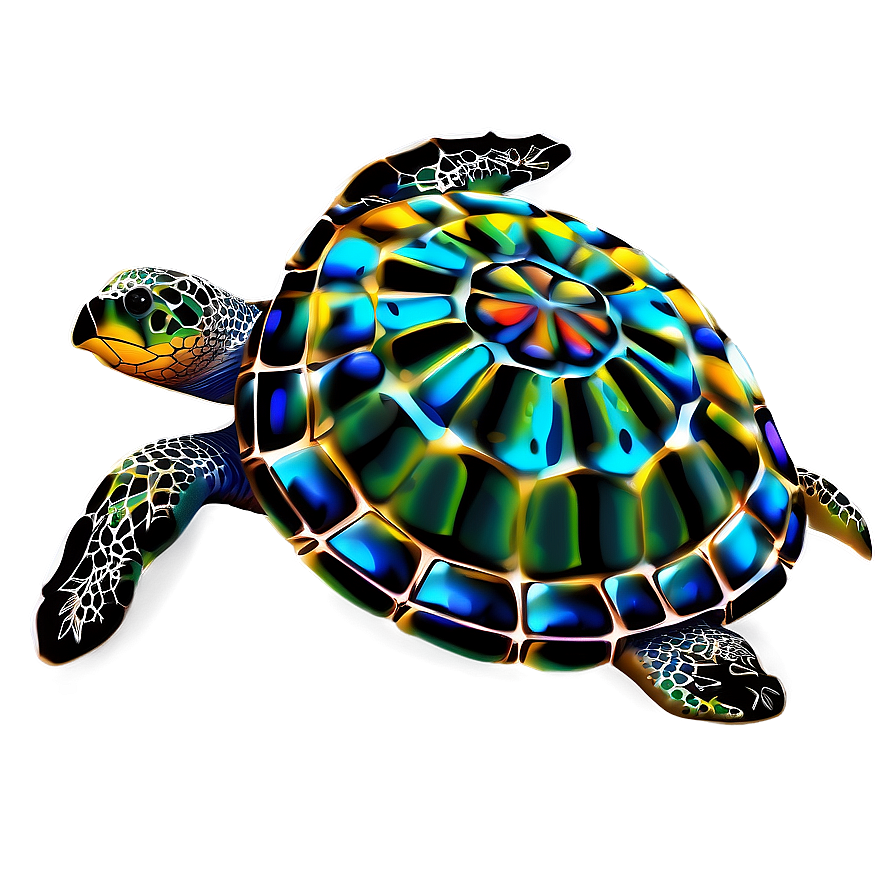 Abstract Sea Turtle Design Png Itm83 PNG Image