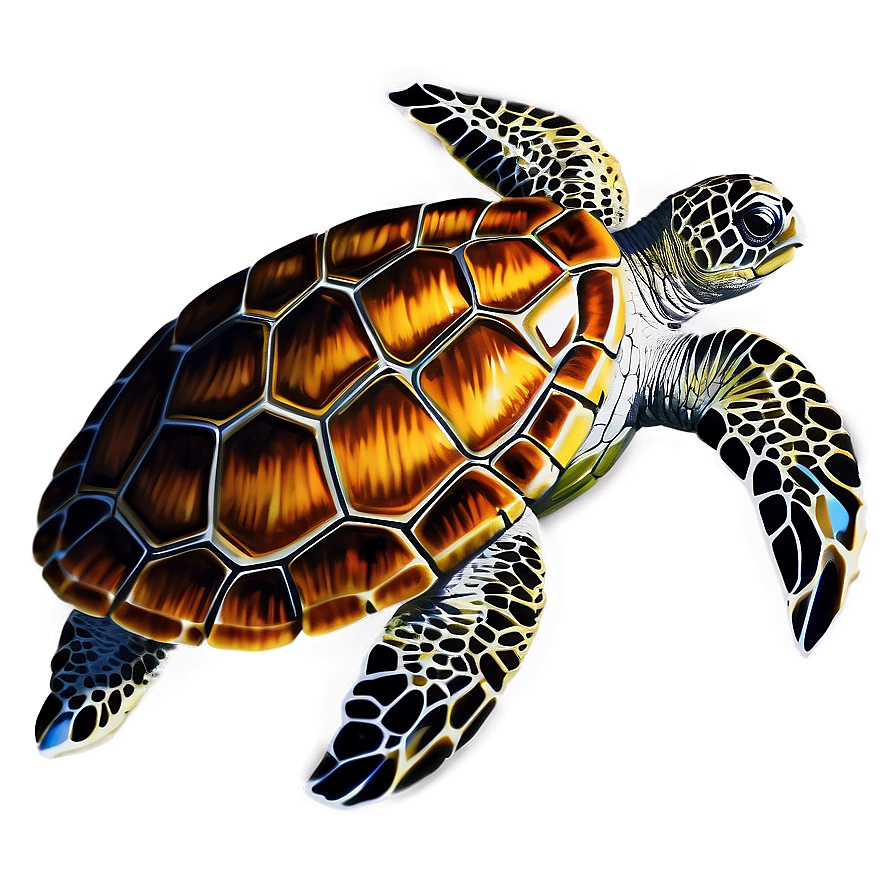 Abstract Sea Turtle Painting Png 31 PNG Image