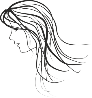 Abstract Silhouetteof Woman PNG Image