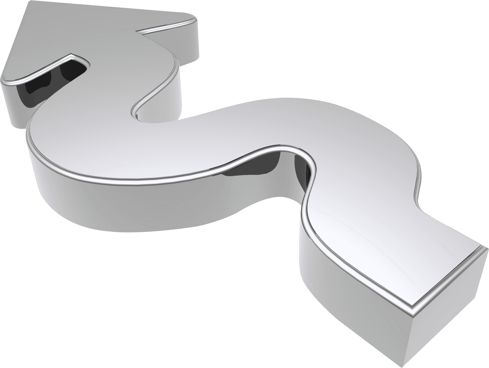 Abstract Silver3 D Shape PNG Image