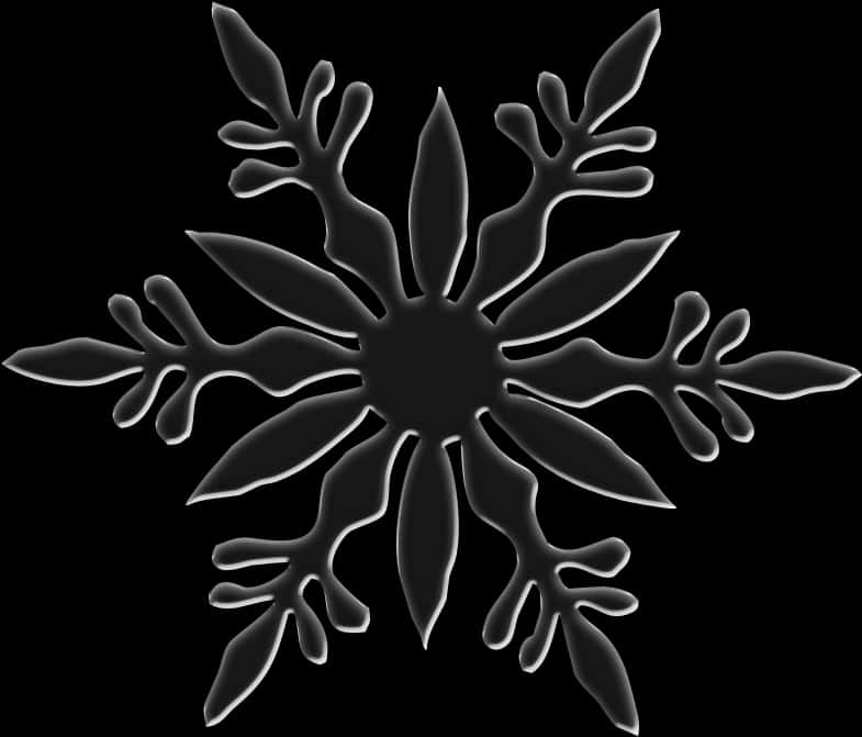 Abstract Snowflake Design PNG Image